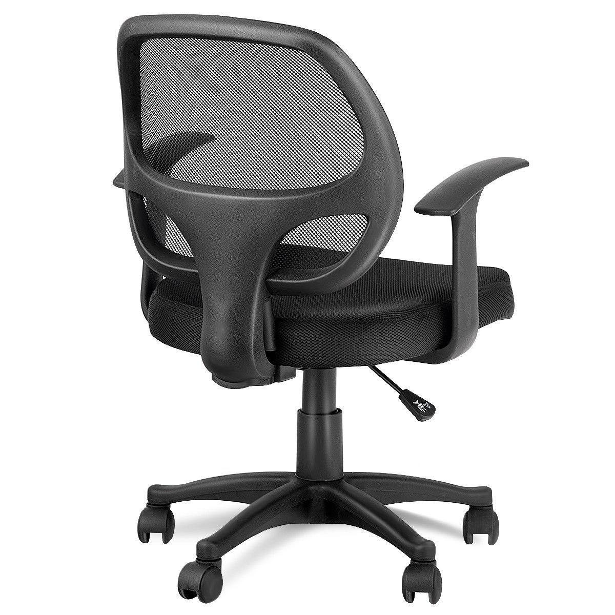 Smugdesk 0581F Ergonomic Office Mesh Computer Desk Swivel Task Chair with Adjustable Armrests Black