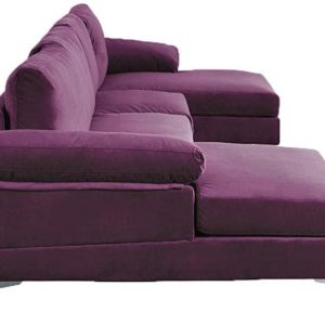 Sofamania Modern Sectional, Purple