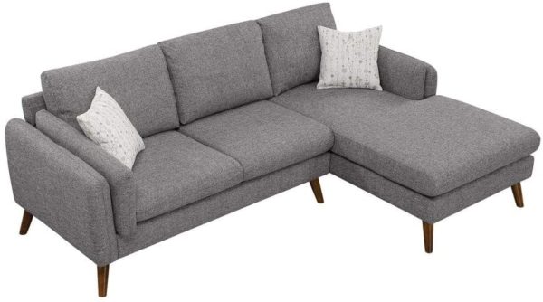 LILOLA Founders Fabric Sectional Sofa Light Gray