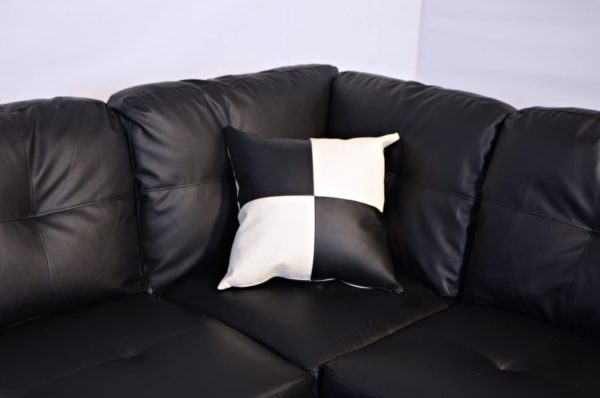 Beverly Fine Funiture Sectional Sofa Set, 91B Black