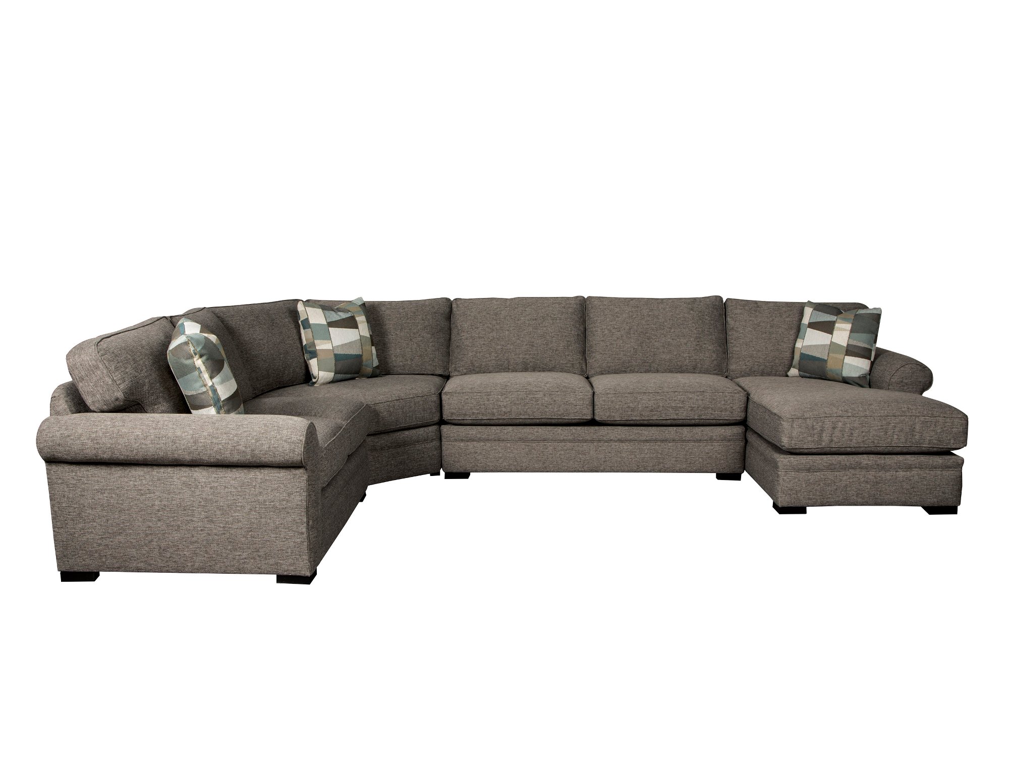 Brown 4 Piece Sectional Sofa With RAF Chaise Orion Rcwilley Image2 