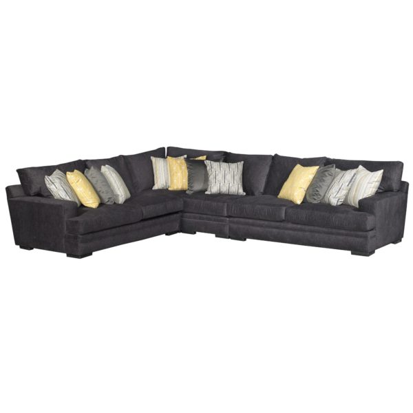 Contemporary Charcoal Gray 4 Piece Sectional Sofa – Piccolo