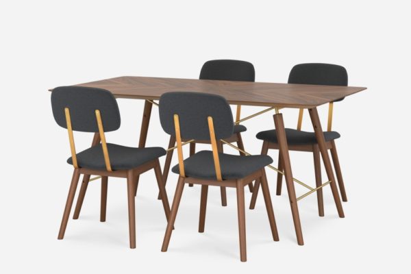 Lily Dining Table with 4 Lily Chairs