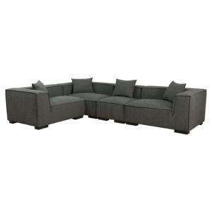 Furniture of America Boyett Sectional Sofa with Pillows