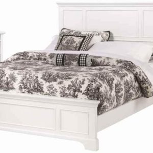 Home Styles Naples White Queen Bed, Night Stand and Chest with Head and Footboard, Drawers, and Open Storage Area