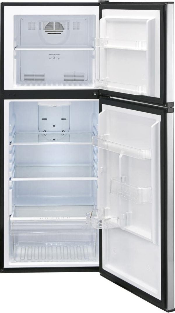 Haier HA10TG21SS 24 Inch Freestanding Counter Depth Top Freezer Refrigerator (Stainless Steel)