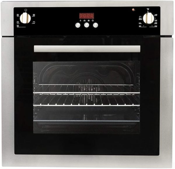 Cosmo C51EIX 24 in. Single Electric Built-In Wall Oven with 2 cu. ft. Capacity, Turbo True European Convection, 5 Functions in Stainless Steel, 24 inch
