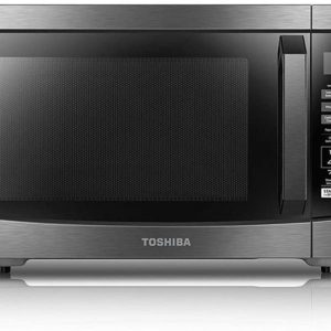 Toshiba  EM131A5C-BS Microwave Oven with Smart Sensor 1100W Black Stainless Steel ECO Mode and Sound On/Off Easy Clean Interior 1.2 Cu.ft 