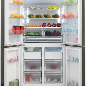 Thor Kitchen 36” Counter Depth French 4 Door Refrigerator, 22.6 cu. ft. Fridge, Freezer, Icebox, Automatic Ice Maker, Beverage Refrigerator, Stainless Steel