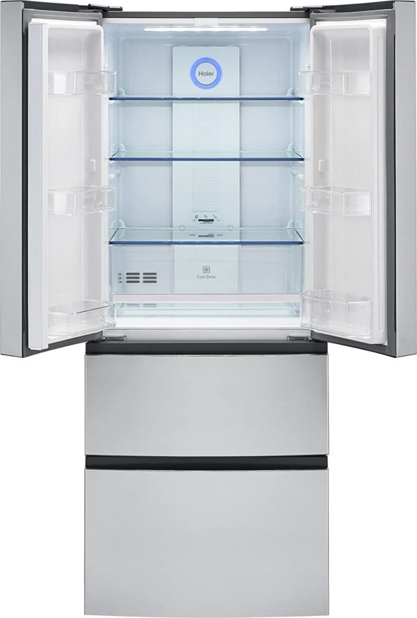Haier 15-Cu.-Ft. French-Door Refrigerator 28" width Stainless Steel HRF15N3AGS