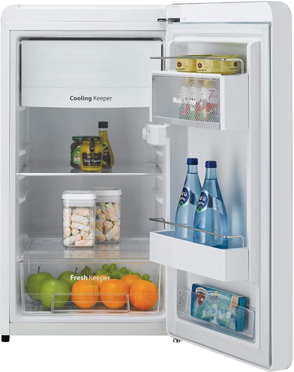 Daewoo FR-044RCNW Retro Compact Refrigerator 4.4 Cu. Ft. | Cream White