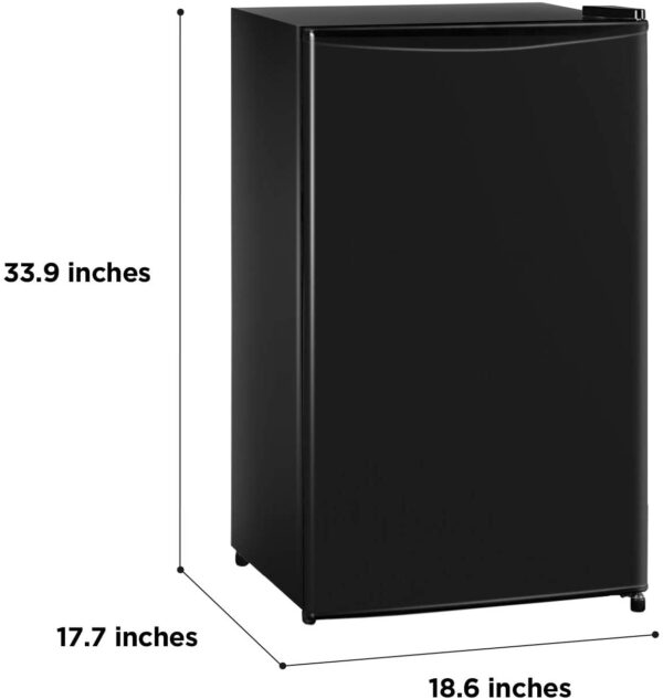 Midea WHS-121LB1 Refrigerator, 3.3 Cubic Feet, Black