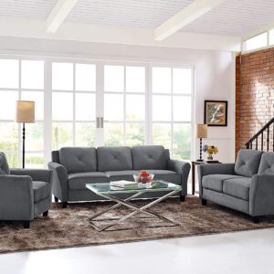 Lifestyle Solutions Harrington Sofa in Grey, Dark Grey