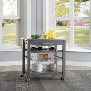 Linon Home Décor Kitchen Cart Gray